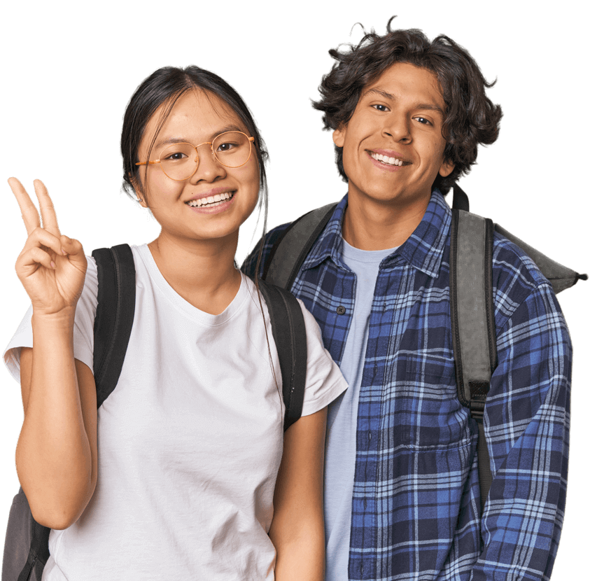 female and male college students